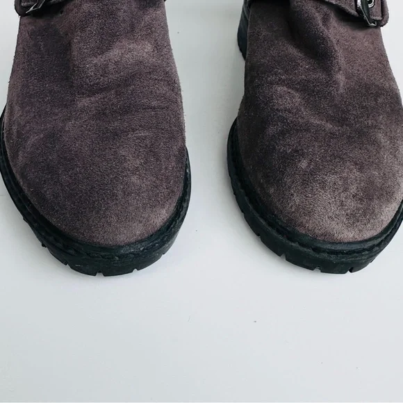 Stuart Weitzman Black and Grey Suede Leather Boots, US 7 - Picture 3 of 7